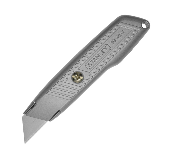 Нож макетен метален с трапецовидно фиксирано острие 136х 19mm Stanley