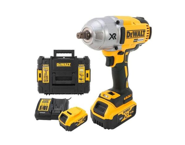 Акумулаторен ударен гайковерт DCF899P2 DeWALT с 2 батерии 5a/h , зарядно и куфар , 18V, 5Ah, 950Nm, 1/2″,