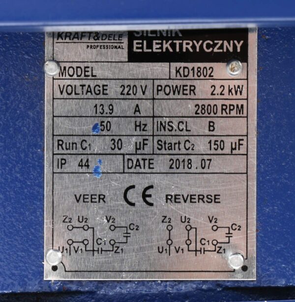 Електрически двигател, 3.0KW, 220V – KD1804