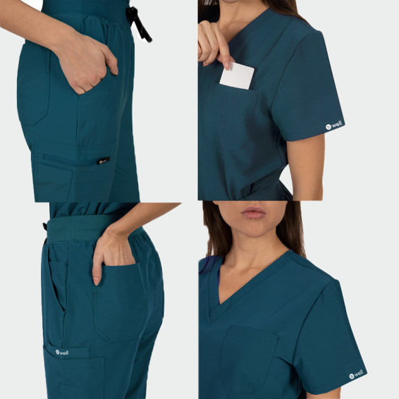 К-т туника с панталон BELLA , цвят карибско зелен