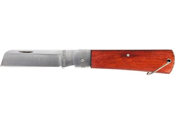 Нож сгъваем, 200 мм, право острие, дървена дръжка SPARTA