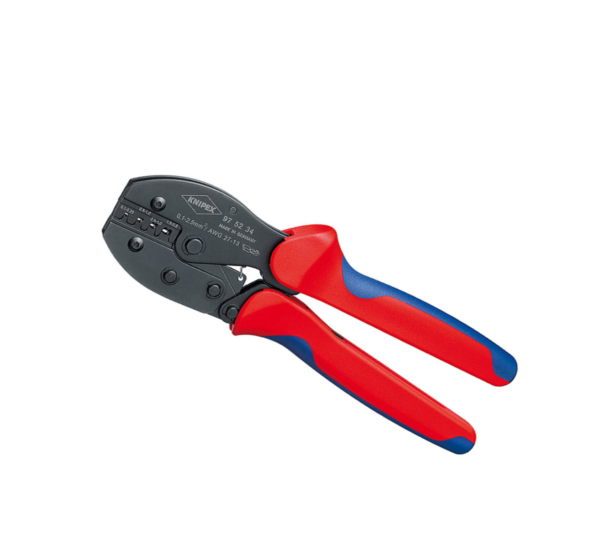 Клещи кербовъчни за неизолирани плоски кабелни обувки 220mm PreciForce Knipex        Knipex