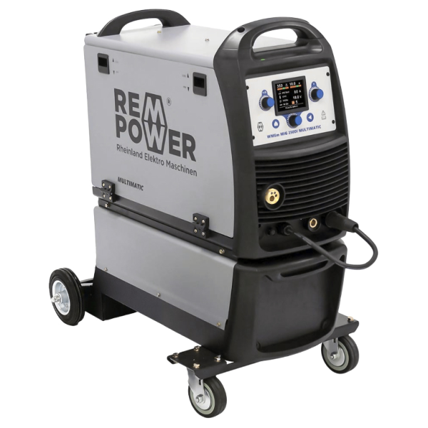 Апарат заваръчен REM Power MIG-MAG, TIG и MMA 250 A, 230 V, 0.6-1 мм, 1-4 мм, 3 м, аргон, въглероден диоксид, WMEm 250DI