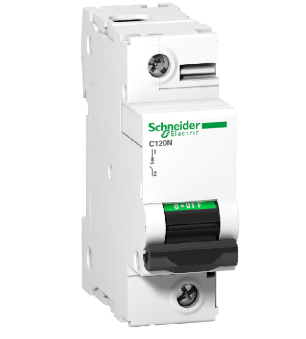 Автоматичен прекъсвач Schneider Electric еднополюсен за DIN шина 100A, 230V, 10kA, 1P, Acti 9 C120