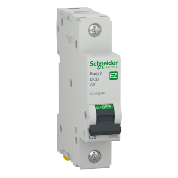 Автоматичен прекъсвач Schneider Electric еднополюсен за DIN шина 20A, 230V, 6kA, 1P Easy 9