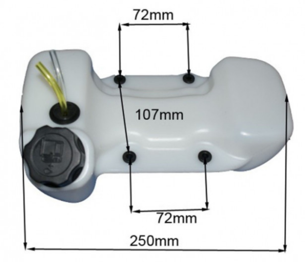 Бензинов резервоар за моторна косачка Ruris DAC 210, DAC 310, 441, 431c