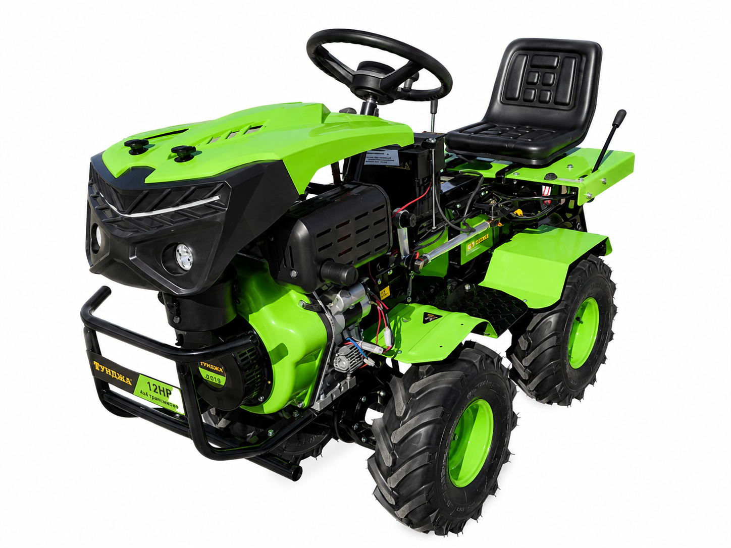 Дизелов четириколесен мотоблок ТУНДЖА 300ДЕ, 12 hp, гуми 19/7-8