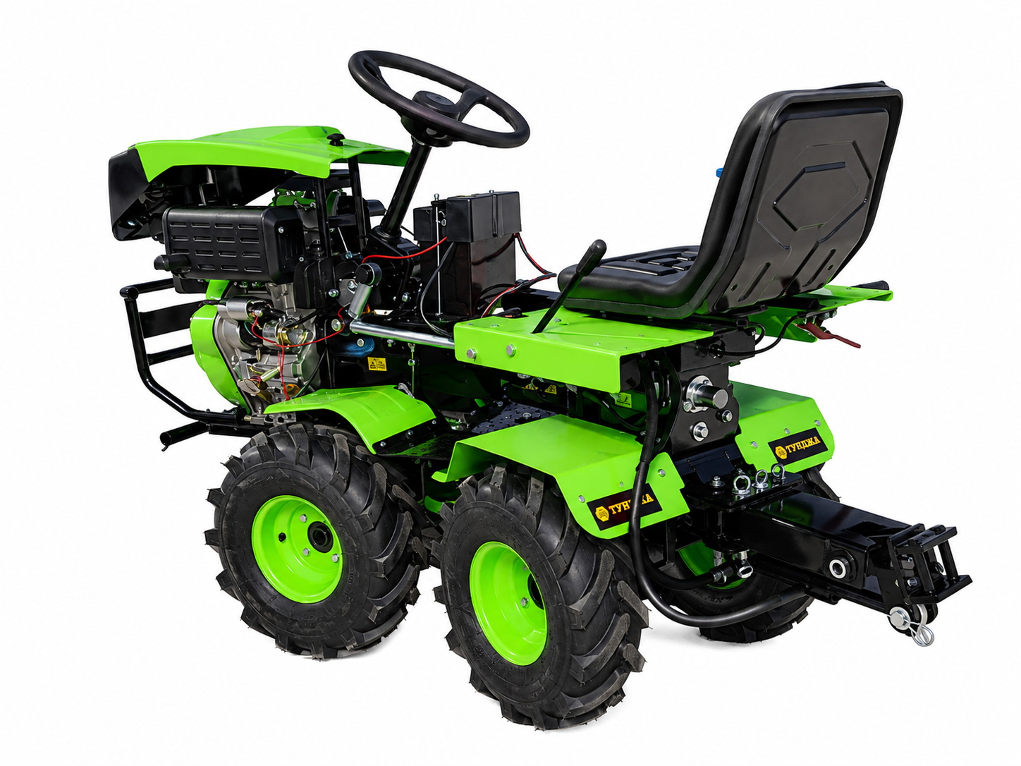 Дизелов четириколесен мотоблок ТУНДЖА 300ДЕ, 12 hp, гуми 19/7-8