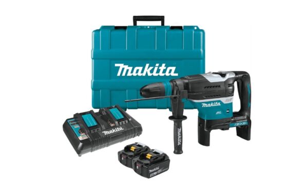 Перфоратор Makita акумулаторен с 2 батерии и зарядно, SDS-max, 36 V, 5 Ah, 8 J, DHR400PT2U