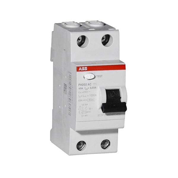 Дефектнотокова защита ABB 2P тип AC 63A, 30mA