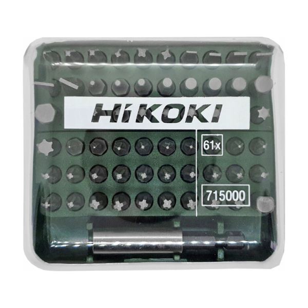 Комплект битове PH/PZ/SB/TX/SW с магнитен държач 61 бр., 1/4″ , HiKOKI – Hitachi
