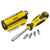 Комплект битове PH/PZ/SB/TX/SW с магнитен държач 34 бр., 1/4" , Stanley