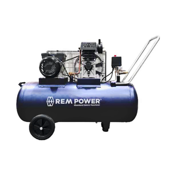 Компресор с електродвигател с ремъчна предавка 100 л, 349 л/мин, 3 к.с., 8 bar, E 349/8/100 , REM Power