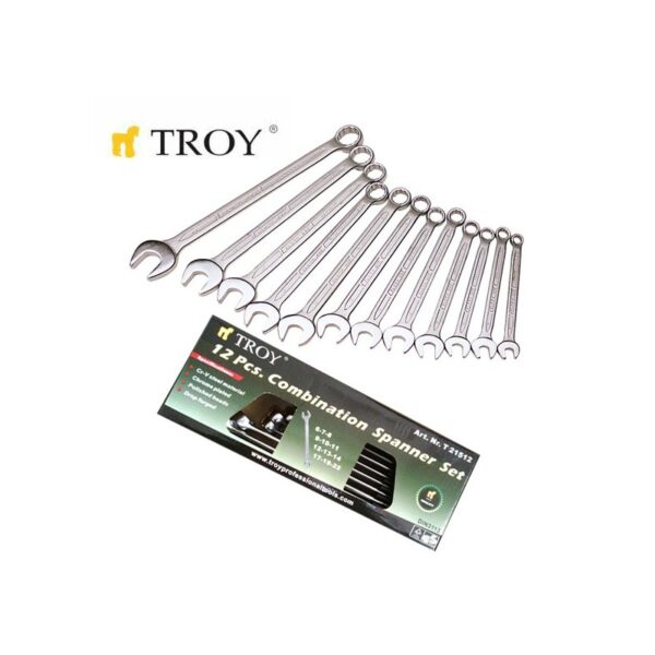 Комплект звездогаечни ключове, 12 части 6-22mm  Troy 21512