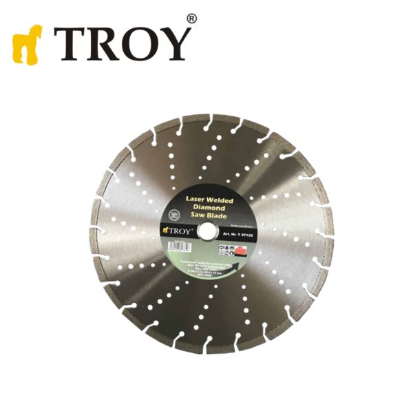 Сегментиран диамантен диск за бетон и други 350mm Troy 27135