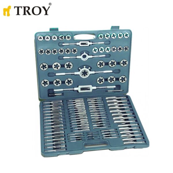 Професионален комплект за нарязване на резби, 110 части – Metric Troy 36110