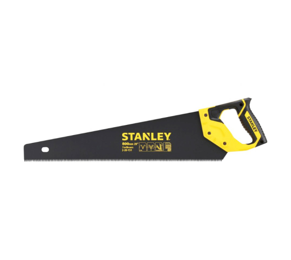 Трион дърводелски със затворена PVC дръжка 500mm Stanley7 TPI