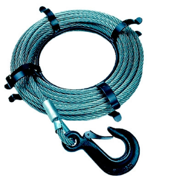 Въже за лебедка стоманено с кука 1.6 т, 20 м, 11 мм , Brano