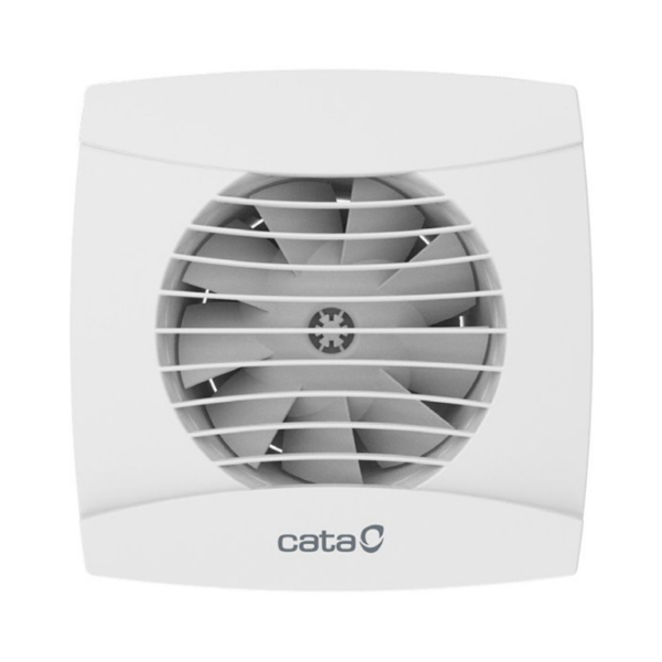 Вентилатор за стенен монтаж квадратен с клапа 8 W, 110 м3/ч, 150х150х122.5 мм, ф 100 мм, бял, UC-10 STD , „Cata“