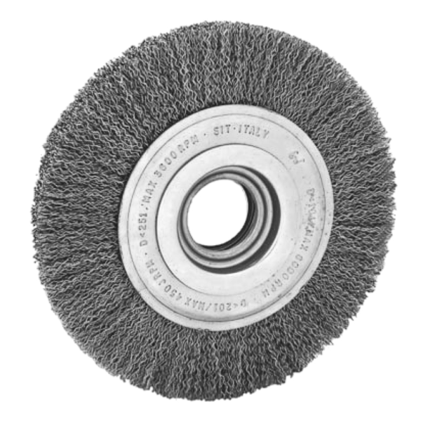Четка дискова за шмиргел SIT от стоманена тел ф 100x28x15 мм, 3102