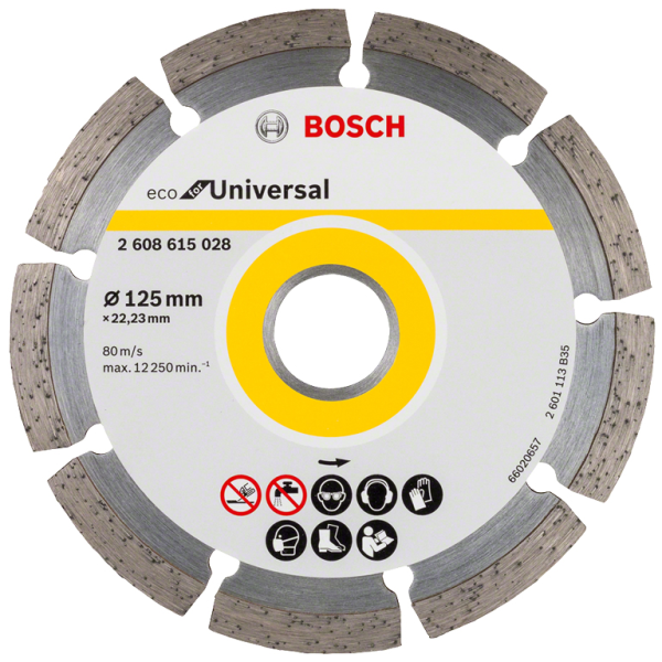 Диск диамантен за сухо рязане Bosch универсален 125×22.23 мм, 7 мм, Eco for Universal