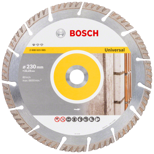 Диск диамантен за сухо рязане Bosch универсален 230×22.23×2.6 мм, 10 мм, Standard for Universal