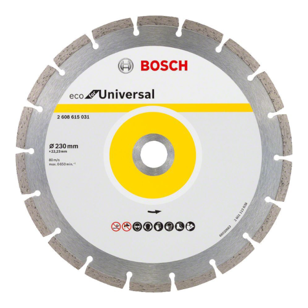 Диск диамантен за сухо рязане Bosch универсален 230×22.23 мм, 7 мм, Eco for Universal