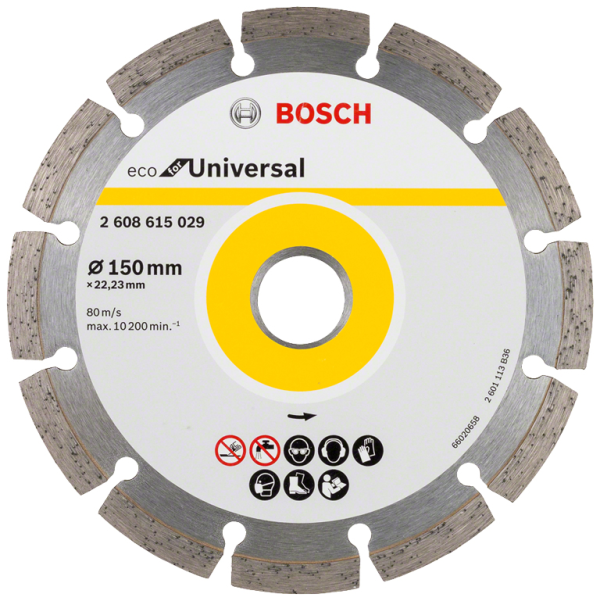 Диск диамантен за сухо рязане Bosch универсален 150×22.23 мм, 7 мм, Eco for Universal