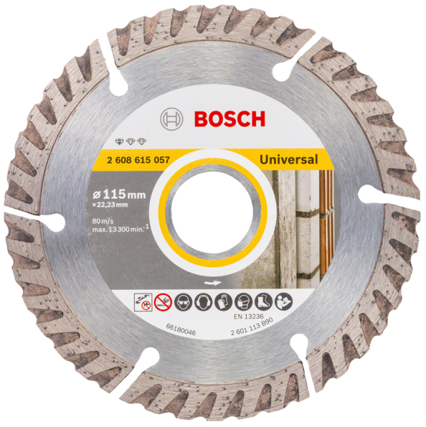 Диск диамантен за сухо рязане Bosch универсален 115×22.23×2 мм, 10 мм, Standard for Universal