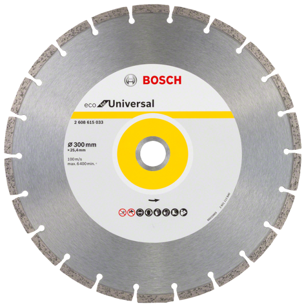 Диск диамантен за сухо рязане Bosch универсален 300×25.4×3.2 мм, 8 мм, Eco for Universal