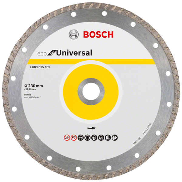 Диск диамантен за сухо рязане Bosch универсален 230×22.23×3 мм, 7 мм, Eco for Universal