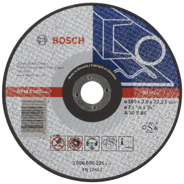 Диск карбофлексен за рязане Bosch на метал 180×22.23×3 мм, A30 S BF, Expert for Metal