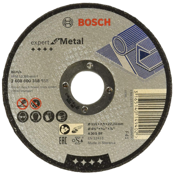 Диск карбофлексен за рязане Bosch на метал 115×22.23×2.5 мм, A30 S BF, Expert for Metal
