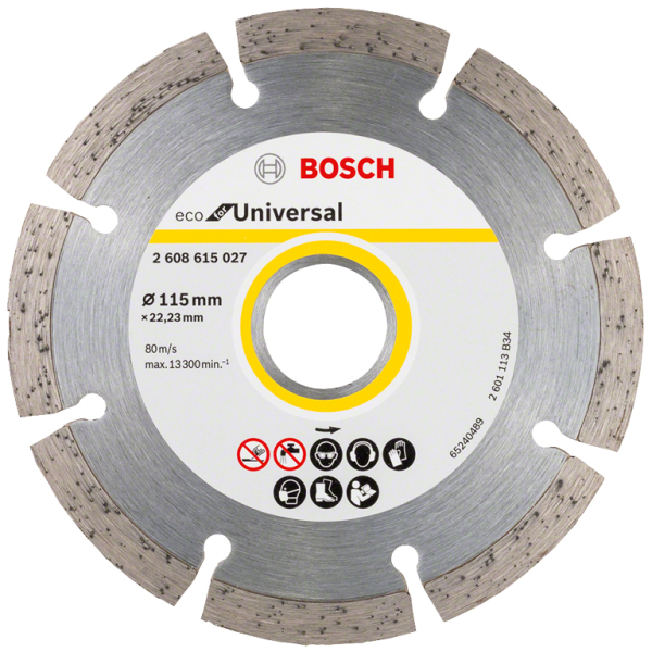 Диск диамантен за сухо рязане Bosch универсален 115×22.23 мм, 7 мм, Eco for Universal