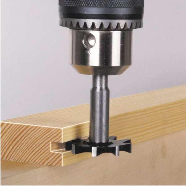 Фрезер за дърво за сглобки Wolfcraft профил нут от инструментална стомана ф 30х5 мм, ф 8.5 мм