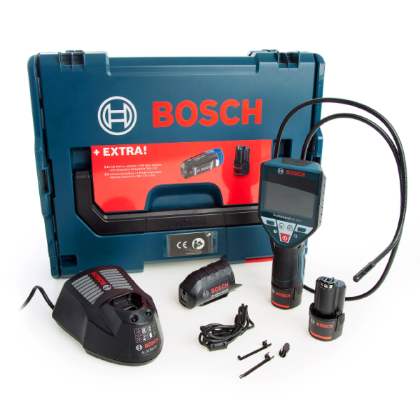 Камера Bosch за тръби и канали мобилна с 1 батерия и зарядно, 10.8 V, 1.5 Ah, ф 8.5 мм, 1.2 м, GIC 120 C