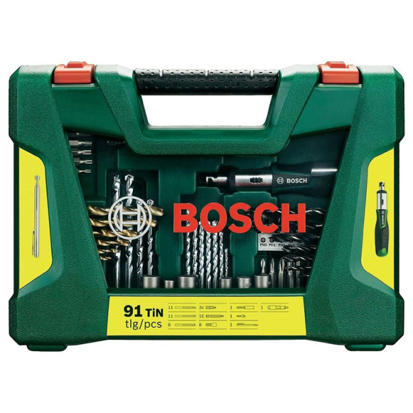 Комплект битове Bosch със свредла със свредла 1/4″, 91 бр.