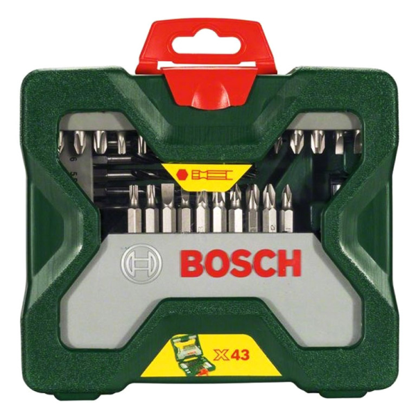 Комплект битове Bosch със свредла със свредла 1/4″, 43 бр., X-Line