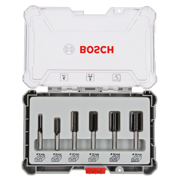 Фрезер за дърво профилен Bosch с карбидни пластини комплект 6 бр., ф 8 мм