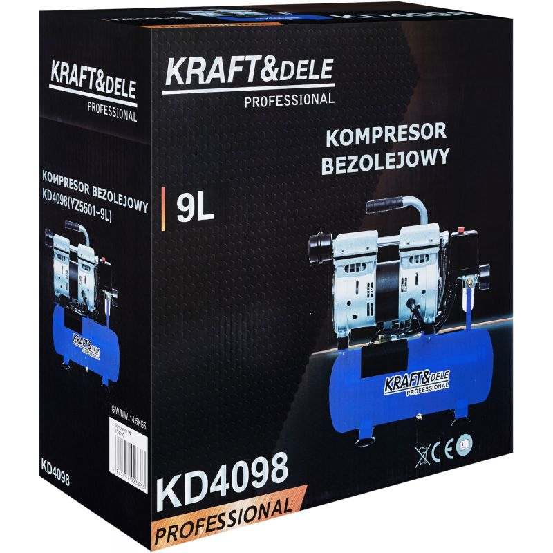 Компресор безмаслен, 9L, 155 л/мин
