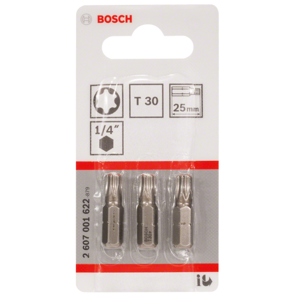 Накрайник бит PH Bosch Philips кръстат PH 3, 1/4″, 25 мм, 3 бр., Extra Hard