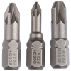 Накрайник битове Bosch PZ 1, 2 и 3 мм, 1/4", 25 мм, 3 бр., Extra Hard