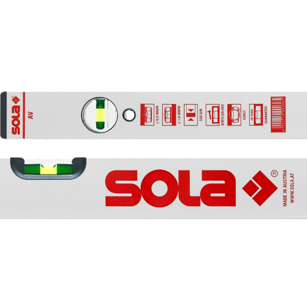 Нивелир алуминиев кутия Sola Box Level 400 мм, 0.5 мм/м, AV 40