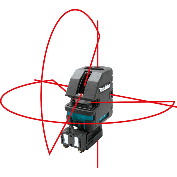 Нивелир Makita лазерен комбиниран с 2 линии и 4 точки 15 м, 60 м, 0.3 мм/м, SK103PZ
