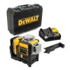 Нивелир лазерен линеен DeWALT с 3 лъча батерия и зарядно, 30 м, 60 м, 0.3 мм/м, DCE089D1G
