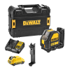 Нивелир лазерен линеен DeWALT с 2 лъча 1 акумулаторна батерия, 1 зарядно устройство, 30 м, 60 м, 0.3 мм/м, DCE088D1G