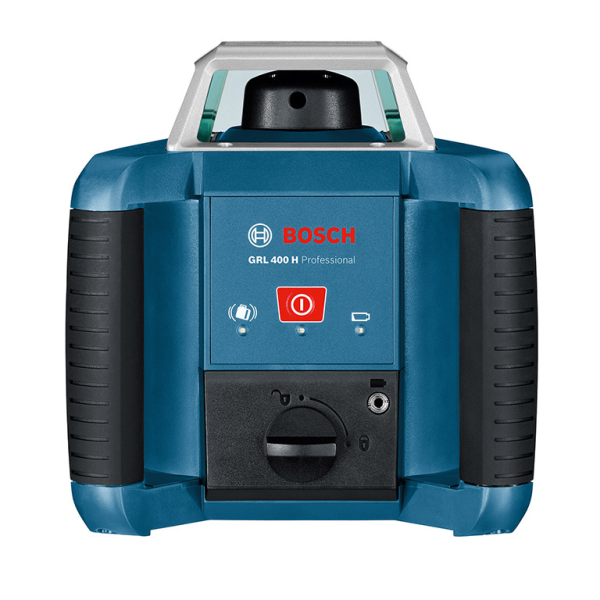 Нивелир лазерен ротационен Bosch с приемник и тринога с 2 батерии и зарядно, 20 м, 400 м, 0.08 мм/м, GRL 400 H