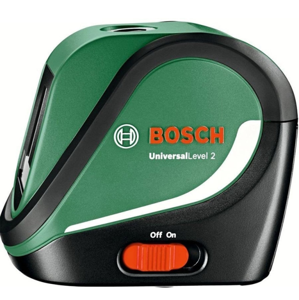 Нивелир лазерен комбиниран Bosch с 2 линии и 2 точки 10 м, 0.5 мм/м, Universal Level 2