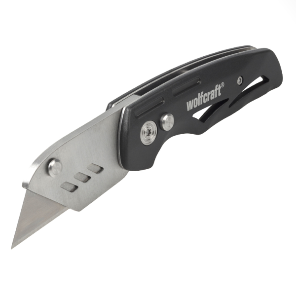 Нож макетен Wolfcraft метален с трапецовидно острие сгъваем 230×19 мм