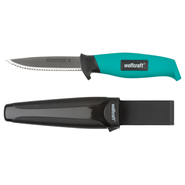 Нож за обща употреба Wolfcraft универсален в калъф 95 мм